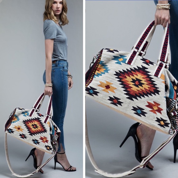 BOHO WEEKENDER DUFFLE BAG ~  NAVAJO - Picture 8 of 8